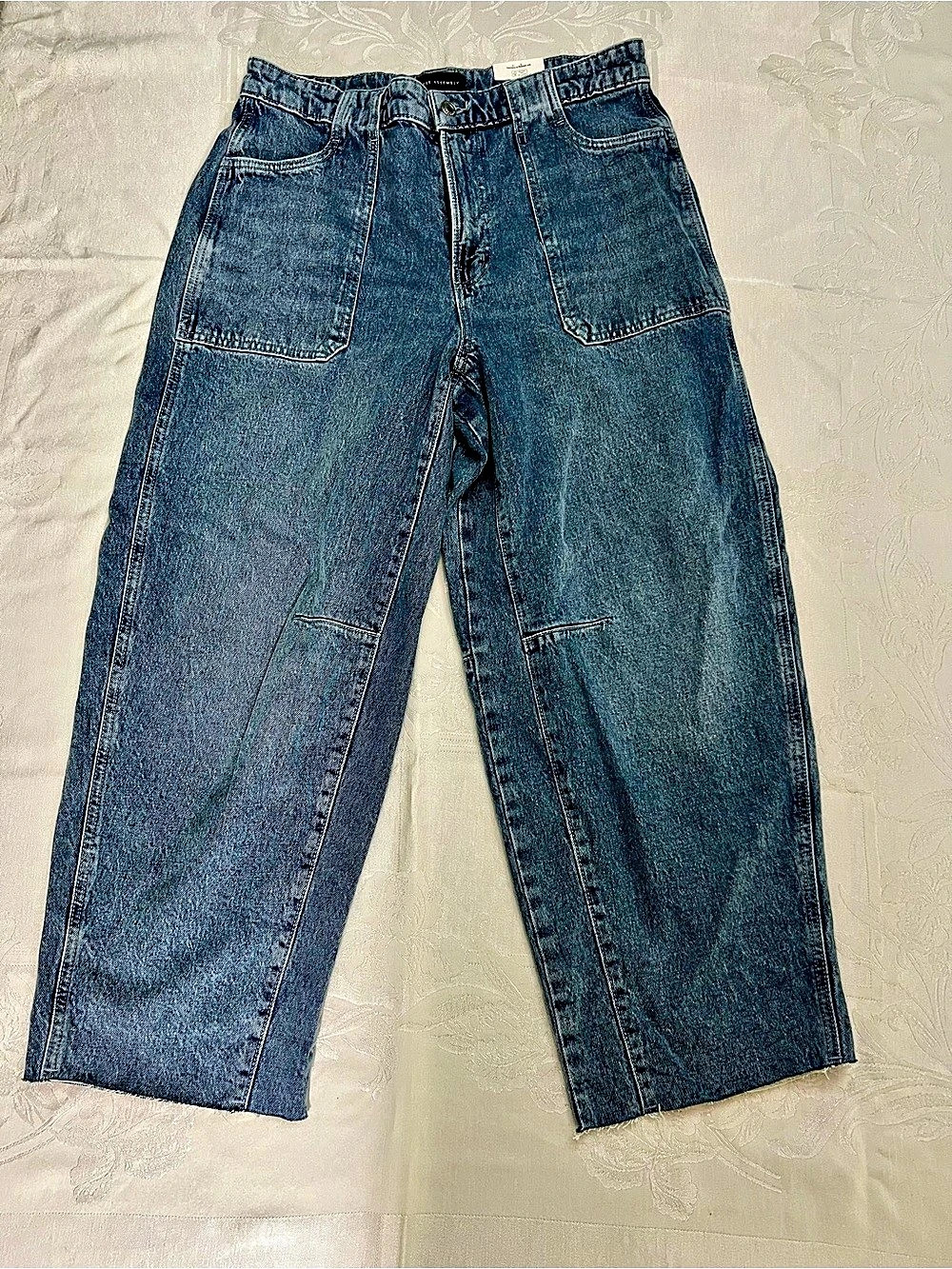 Free Assembly Women's Size 12 Carpenter Barrel Raw Hem NWT